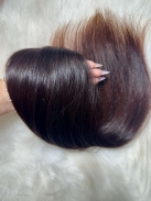 Cabelo Brasileiro Liso Castanho 55 CM 64 Gramas
