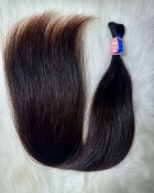 Cabelo Brasileiro Liso Castanho 55 CM 64 Gramas