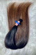 Cabelo Brasileiro Liso Castanho 55 CM 60 Gramas