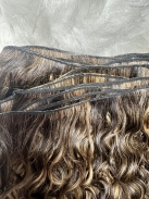 Cabelo Cacheado Caipira Grisalho na Tela no Metro 55 CM