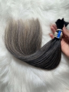Cabelo Brasileiro Morena Iluminado Cinza 45 CM 90 Gramas