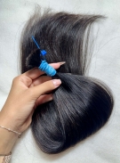 Cabelo Brasileiro Levemente Ondulado Castanho 50 CM 48 Gramas