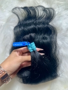 Cabelo Brasileiro Ondulado Castanho 45 CM 56 Gramas