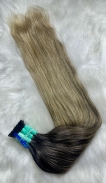 Cabelo Brasileiro Loiro Mesclado 70 CM