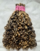 Cabelo Humano Brasileiro Cacheado Caipira Grisalho 55 CM