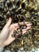Cabelo Humano Brasileiro Cacheado Caipira Grisalho 55 CM