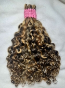 Cabelo Humano Brasileiro Cacheado Caipira Grisalho 55 CM