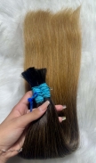 Cabelo Brasileiro Loiro Morena Iluminado Ombre Hair 55 CM 134 Gramas