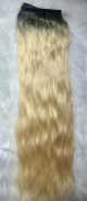 Tela adesiva - CABELO BRASILEIRO 65 CM LOIRO RAIZ ESFUMADA