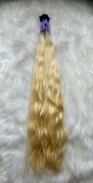 Cabelo Humano Loiro Brasileiro Ondulado 65 CM Raiz Esfumada