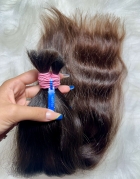 Cabelo Brasileiro Castanho Levemente Ondulado 55 CM 102 Gramas