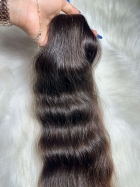 Cabelo Brasileiro Castanho Levemente Ondulado 55 CM 102 Gramas