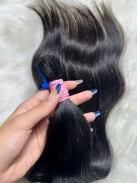 Cabelo Brasileiro Castanho Levemente Ondulado 55 CM 96 Gramas