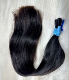Cabelo Brasileiro Castanho Liso 50 CM 62 Gramas