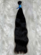Cabelo Brasileiro Castanho Levemente Ondulado 50 CM 84 Gramas