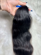 Cabelo Brasileiro Castanho Levemente Ondulado 50 CM 92 Gramas