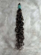 Cabelo Humano Brasileiro Cacheado Caipira Grisalho 65 CM