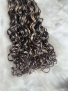 Cabelo Humano Brasileiro Cacheado Caipira Grisalho 65 CM