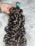 Cabelo Humano Brasileiro Cacheado Caipira Grisalho 65 CM