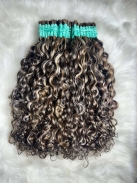 Cabelo Humano Brasileiro Cacheado Caipira Grisalho 65 CM