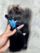 Cabelo Brasileiro Castanho Levemente Ondulado 50 CM 80 Gramas