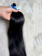 Cabelo Brasileiro Castanho Levemente Ondulado 50 CM 80 Gramas